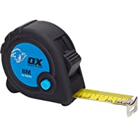 OX Tools OX-T029108 Cinta Comercial 8M-Métrico- Negro-Azul- 8 m